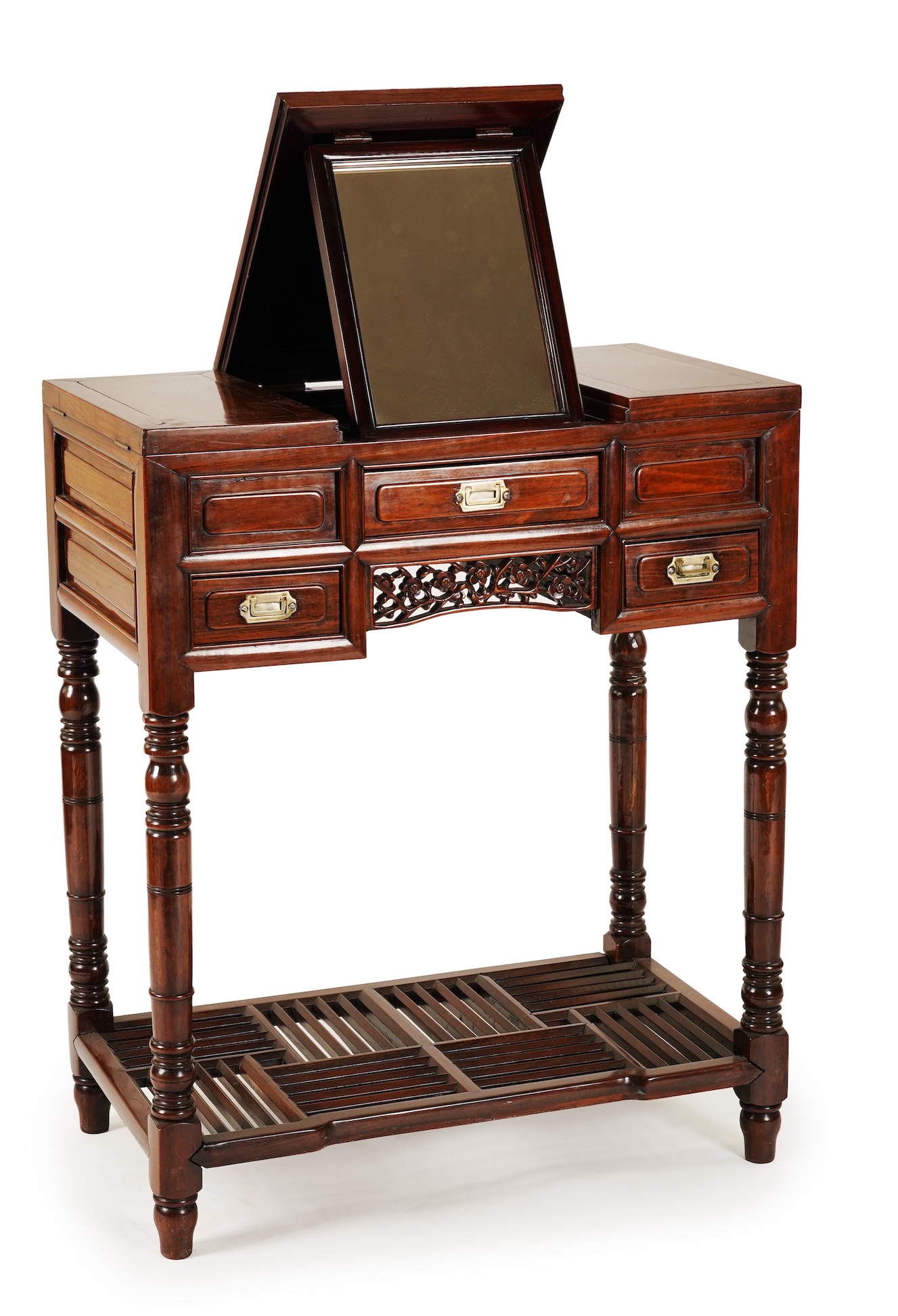 A Chinese hongmu dressing table, 19th century